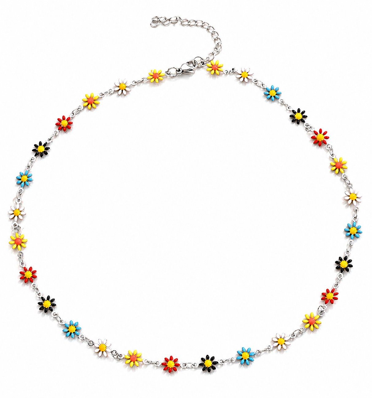 Silver Daisy Necklace
