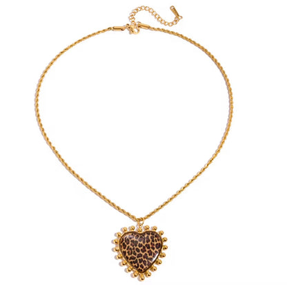 Cheetah Heart Sol Necklace