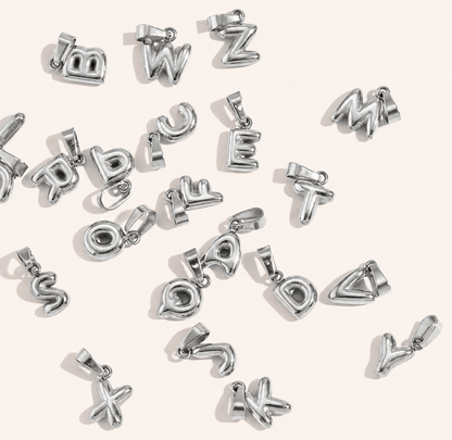 Initial Chrome Necklace