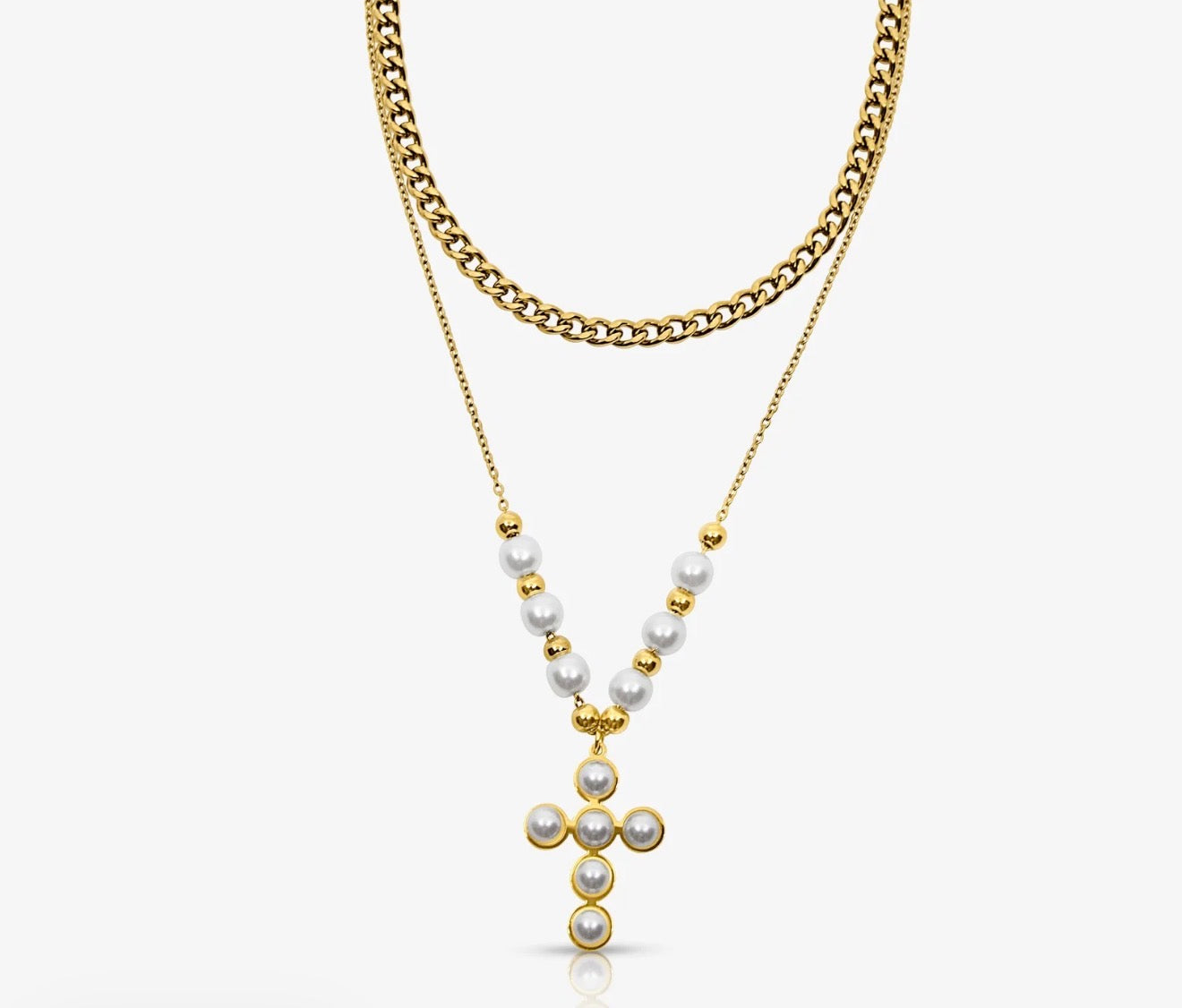 Pearled Cross Set
