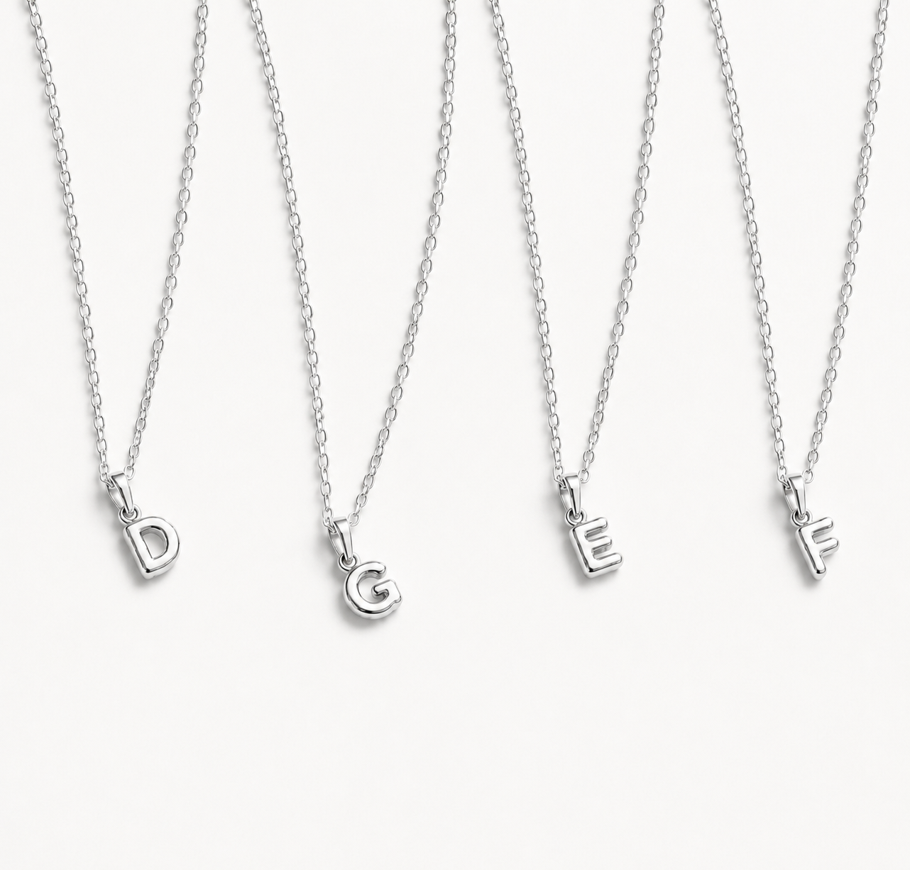 Initial Chrome Necklace