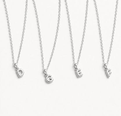 Initial Chrome Necklace