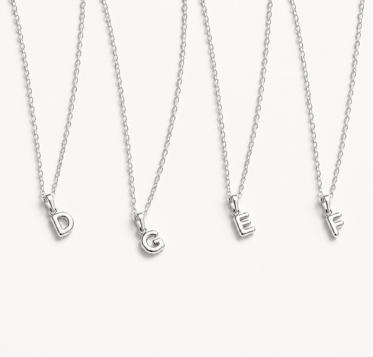 Initial Chrome Necklace