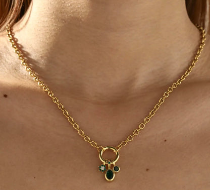 Emerald Charm Necklace