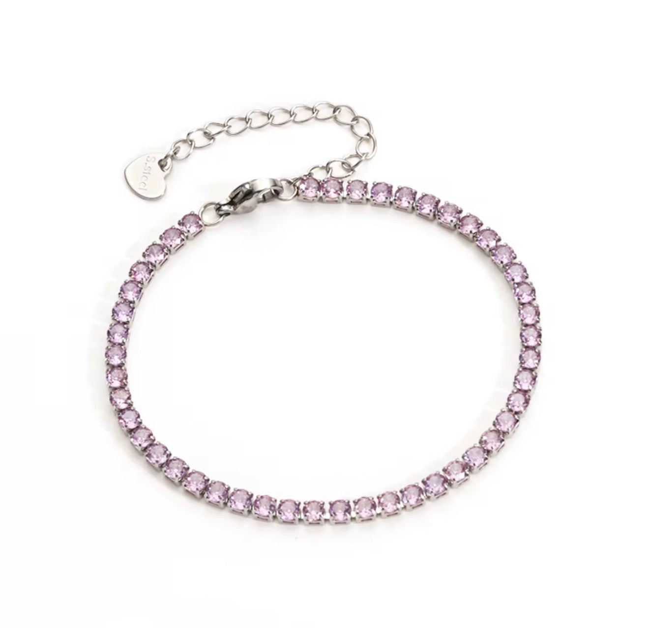 Pink Tennis Bracelet