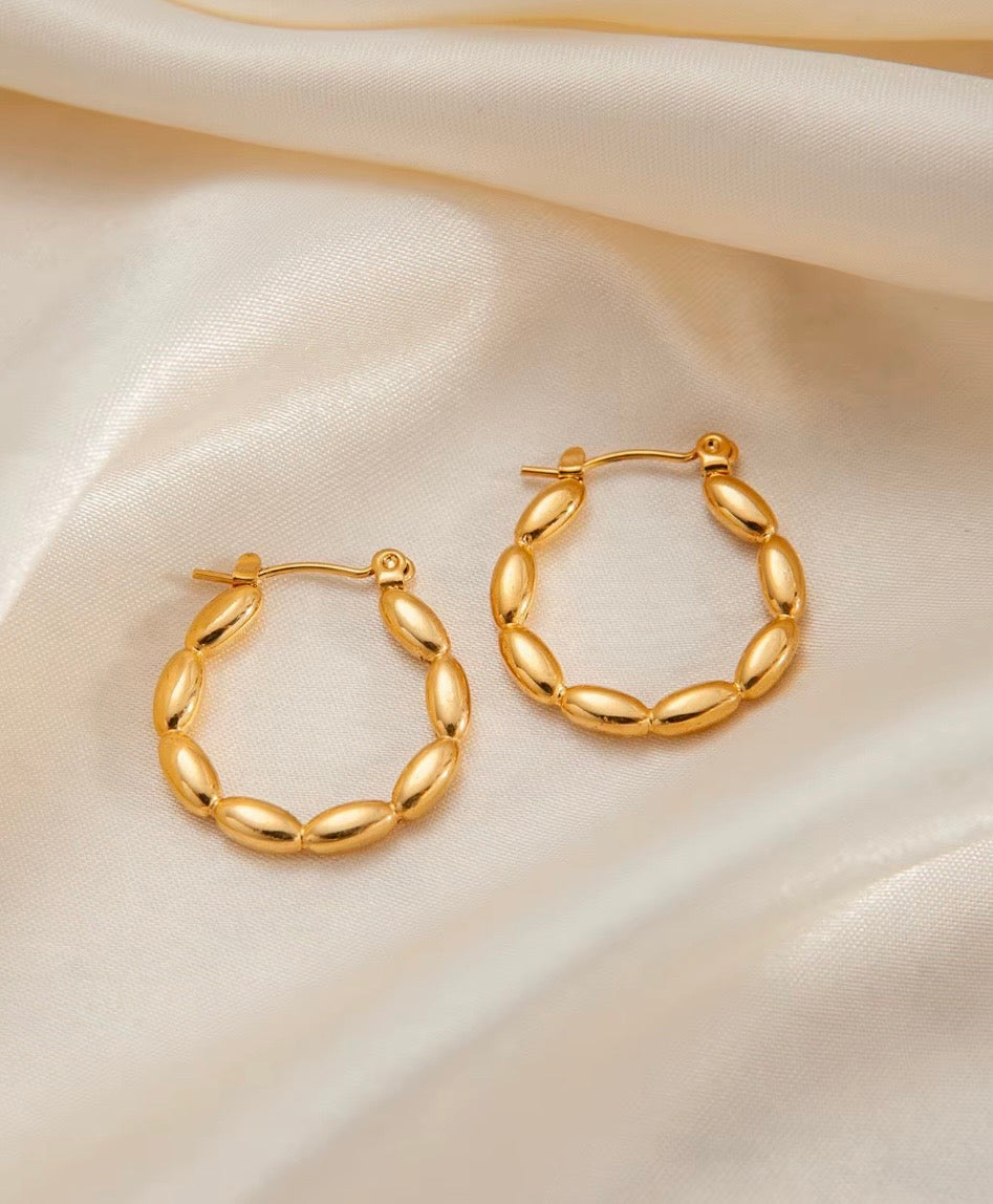 Beaded Hoops