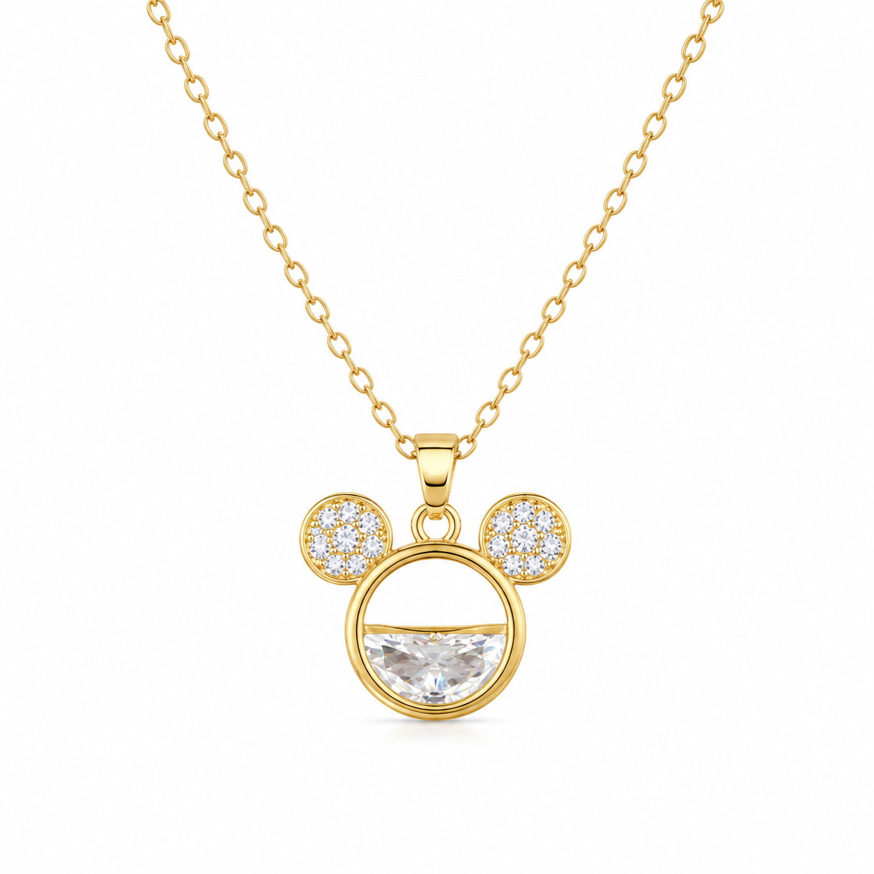 Crystal Mickey Necklace
