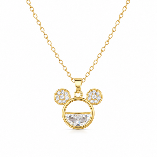 Crystal Mickey Necklace