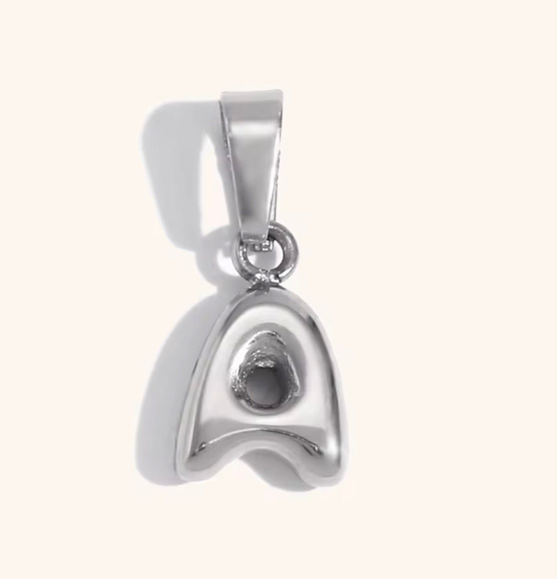 Initial Chrome Necklace
