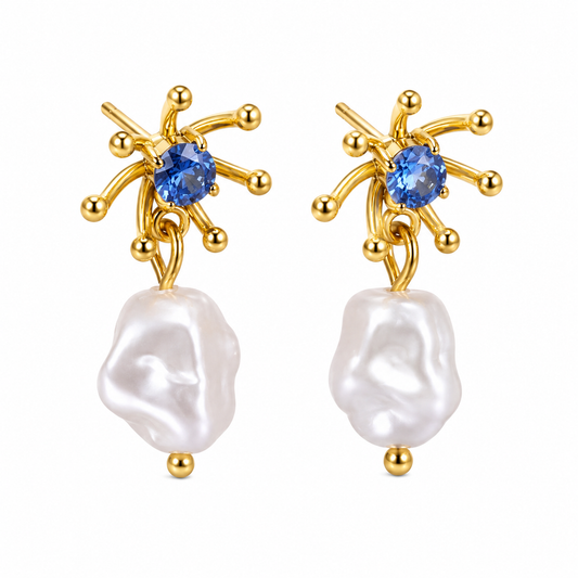 Azulita Pearl Earrings